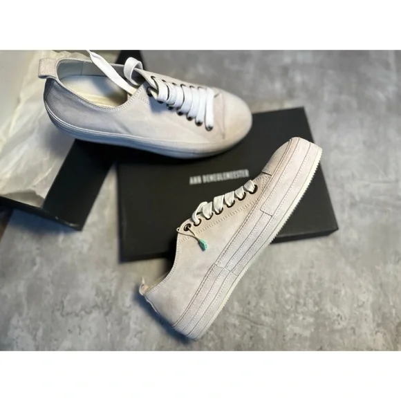 Ann Demeulemeester scamosciato blanco low top sneaker EU 40